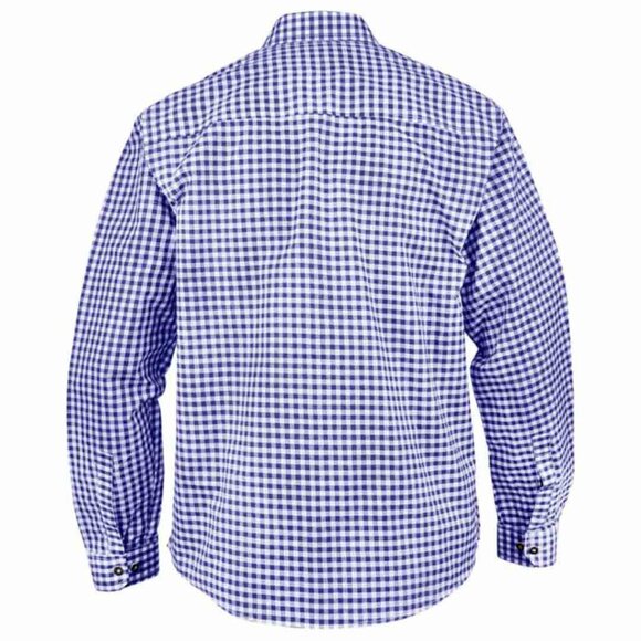 Authentic Bavarian Blue Check Shirt | Oktoberfest Costume | German Classic - Picture 3 of 9